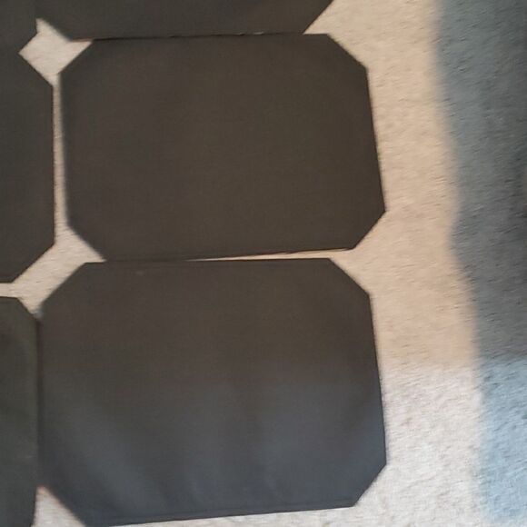 Set of 6 Black Multi color Rectangular Fruit Placemats - Picture 7 of 7